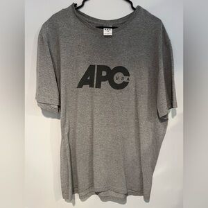 A.P.C. Gray Logo Men's T-Shirt